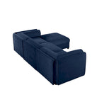 Canapé sectionnel modulaire en forme de L rembourré en chenille 109 po avec siège de rangement, combinaison DIY