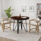 Ensemble de bar 3 pièces à hauteur de comptoir Netia avec chaises rembourrées en boucle et base de table en métal par Christopher Knight Home
