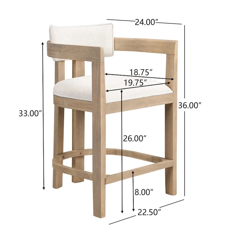 Ensemble de bar 3 pièces à hauteur de comptoir Netia avec chaises rembourrées en boucle et base de table en métal par Christopher Knight Home