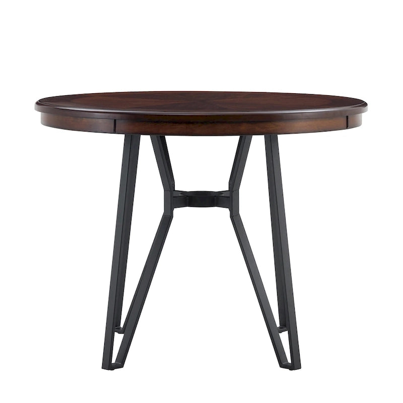 Ensemble de bar 3 pièces à hauteur de comptoir Netia avec chaises rembourrées en boucle et base de table en métal par Christopher Knight Home