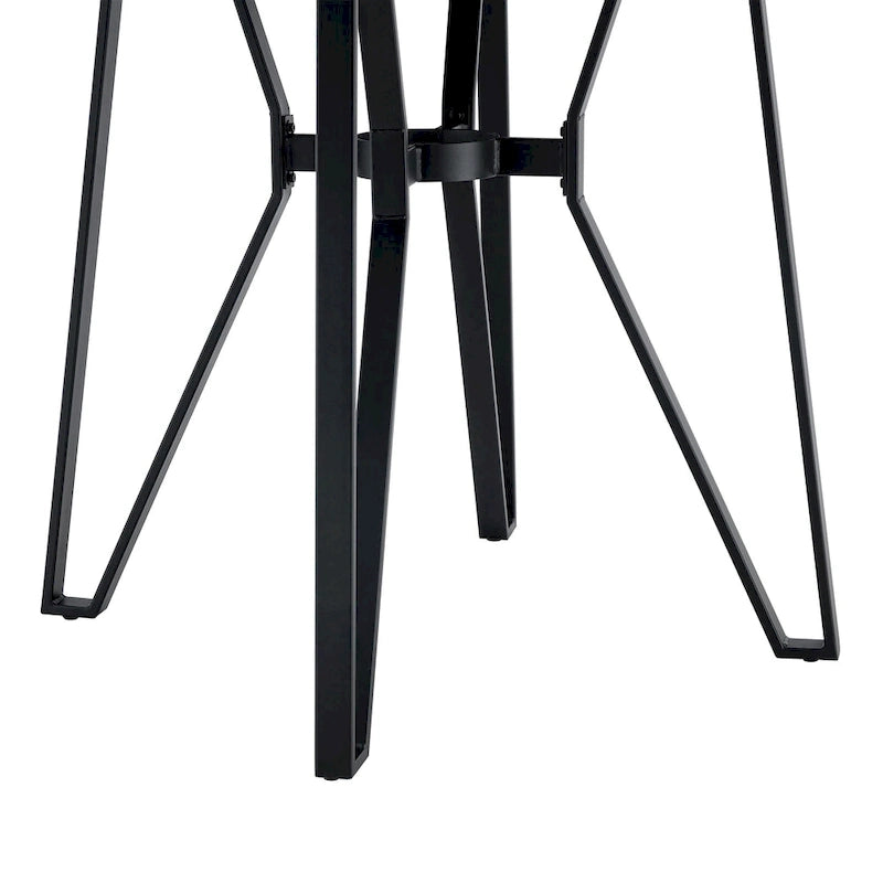 Ensemble de bar 3 pièces à hauteur de comptoir Netia avec chaises rembourrées en boucle et base de table en métal par Christopher Knight Home