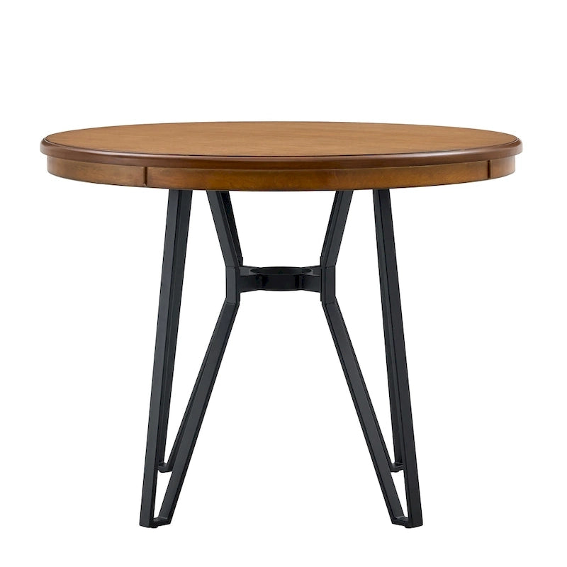 Ensemble de bar 3 pièces à hauteur de comptoir Netia avec chaises rembourrées en boucle et base de table en métal par Christopher Knight Home