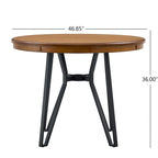 Ensemble de bar 3 pièces à hauteur de comptoir Netia avec chaises rembourrées en boucle et base de table en métal par Christopher Knight Home