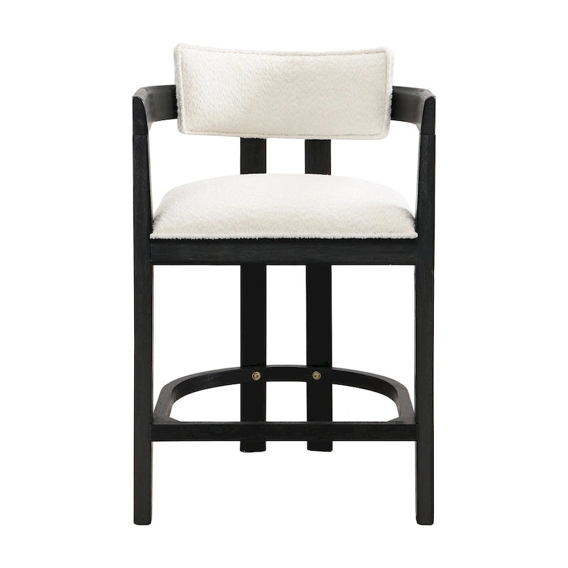 Ensemble de bar 3 pièces à hauteur de comptoir Netia avec chaises rembourrées en boucle et base de table en métal par Christopher Knight Home