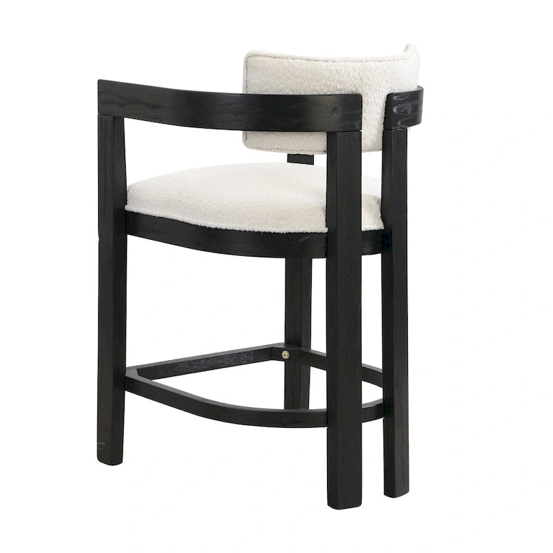 Ensemble de bar 3 pièces à hauteur de comptoir Netia avec chaises rembourrées en boucle et base de table en métal par Christopher Knight Home