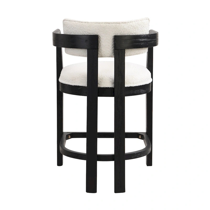 Ensemble de bar 3 pièces à hauteur de comptoir Netia avec chaises rembourrées en boucle et base de table en métal par Christopher Knight Home