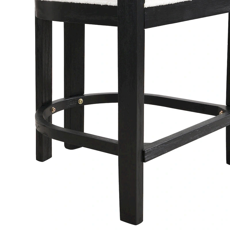 Ensemble de bar 3 pièces à hauteur de comptoir Netia avec chaises rembourrées en boucle et base de table en métal par Christopher Knight Home