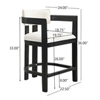 Ensemble de bar 3 pièces à hauteur de comptoir Netia avec chaises rembourrées en boucle et base de table en métal par Christopher Knight Home