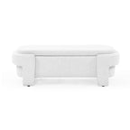 GDFStudio - Banc de rangement rembourré en chenille Evelyn avec pieds tournés pour espaces élégants