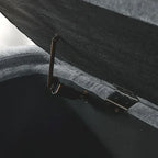 GDFStudio - Banc de rangement rembourré en chenille Evelyn avec pieds tournés pour espaces élégants