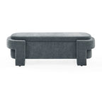 GDFStudio - Banc de rangement rembourré en chenille Evelyn avec pieds tournés pour espaces élégants
