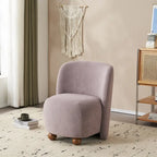 Christopher Knight Home - Fauteuil d'appoint moderne Eliana en tissu peluche avec dossier et pieds incurvés