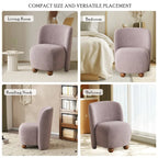 Christopher Knight Home - Fauteuil d'appoint moderne Eliana en tissu peluche avec dossier et pieds incurvés