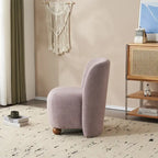 Christopher Knight Home - Fauteuil d'appoint moderne Eliana en tissu peluche avec dossier et pieds incurvés