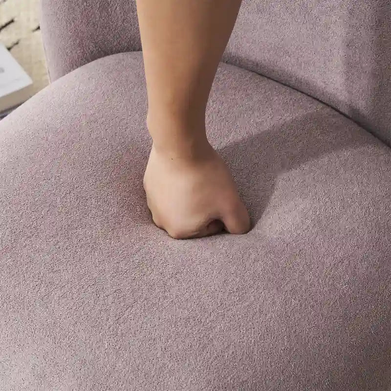 Christopher Knight Home - Fauteuil d'appoint moderne Eliana en tissu peluche avec dossier et pieds incurvés