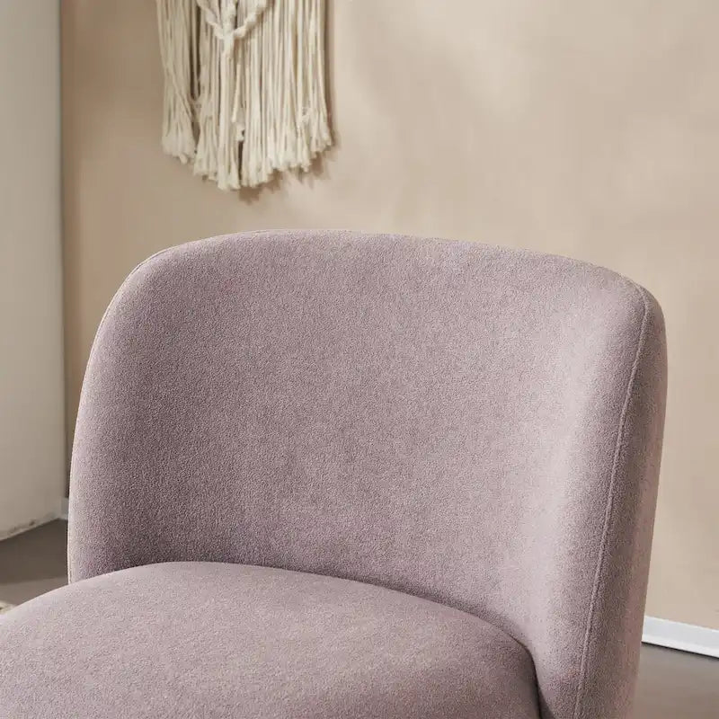 Christopher Knight Home - Fauteuil d'appoint moderne Eliana en tissu peluche avec dossier et pieds incurvés