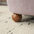Christopher Knight Home - Fauteuil d'appoint moderne Eliana en tissu peluche avec dossier et pieds incurvés