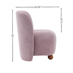Christopher Knight Home - Fauteuil d'appoint moderne Eliana en tissu peluche avec dossier et pieds incurvés