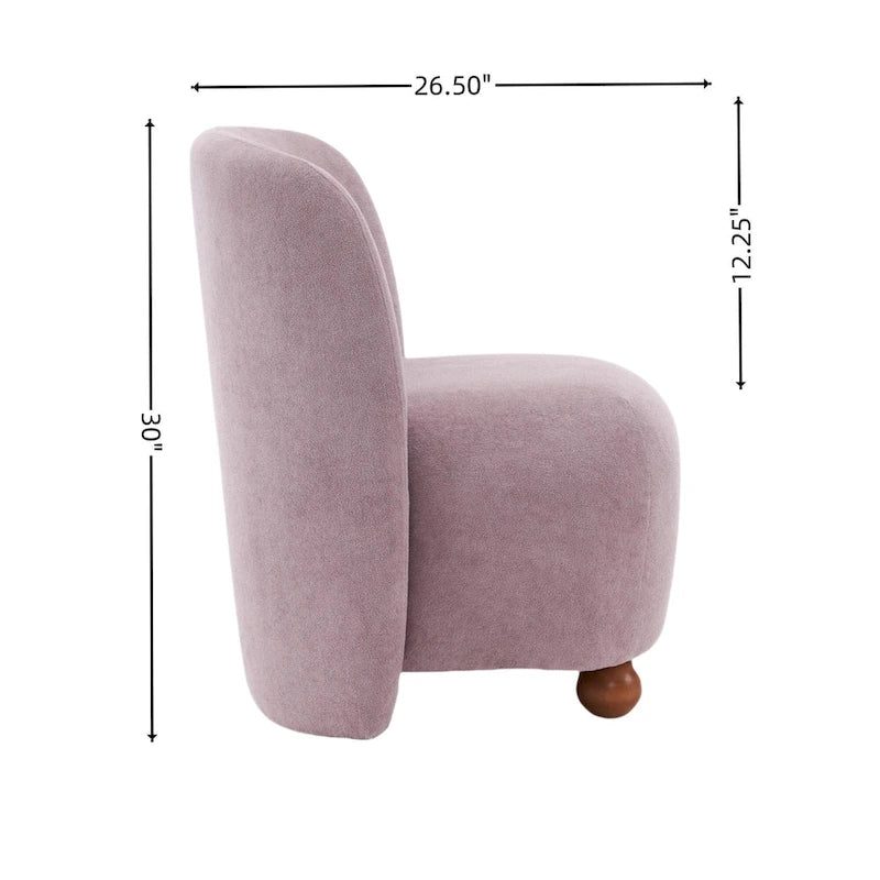Christopher Knight Home - Fauteuil d'appoint moderne Eliana en tissu peluche avec dossier et pieds incurvés