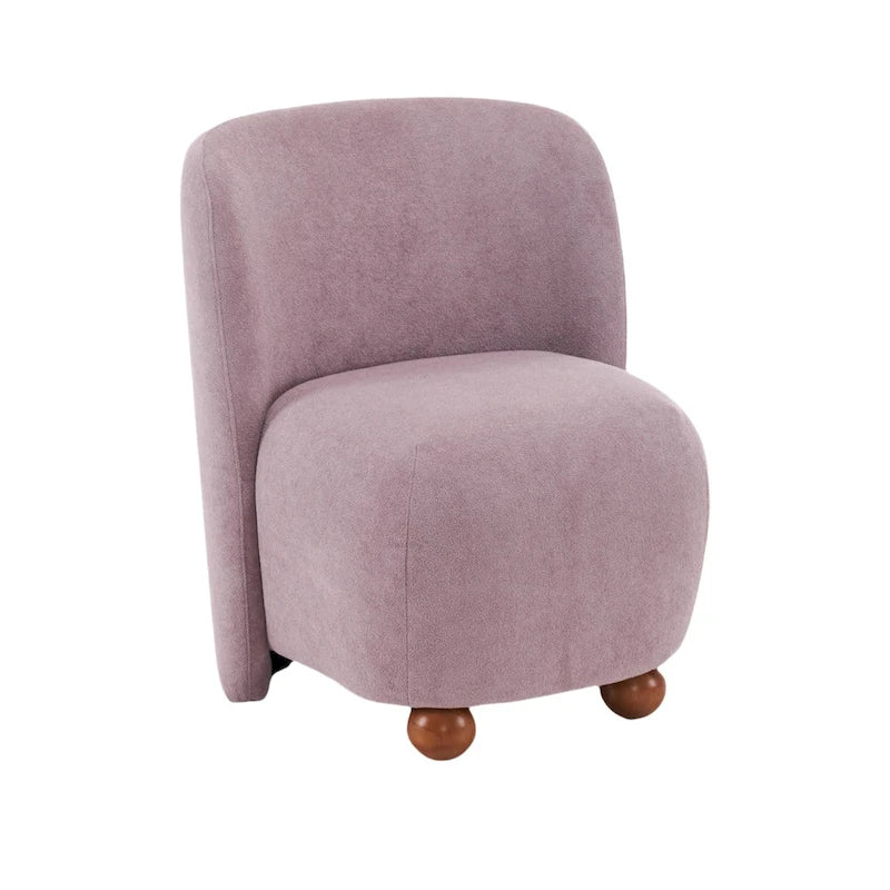 Christopher Knight Home - Fauteuil d'appoint moderne Eliana en tissu peluche avec dossier et pieds incurvés