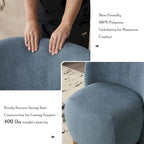 Christopher Knight Home - Fauteuil d'appoint moderne Eliana en tissu peluche avec dossier et pieds incurvés