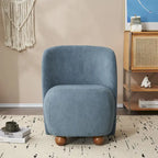 Christopher Knight Home - Fauteuil d'appoint moderne Eliana en tissu peluche avec dossier et pieds incurvés