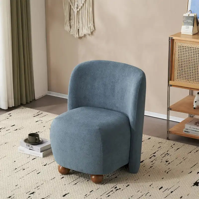 Christopher Knight Home - Fauteuil d'appoint moderne Eliana en tissu peluche avec dossier et pieds incurvés