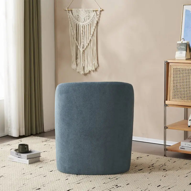 Christopher Knight Home - Fauteuil d'appoint moderne Eliana en tissu peluche avec dossier et pieds incurvés
