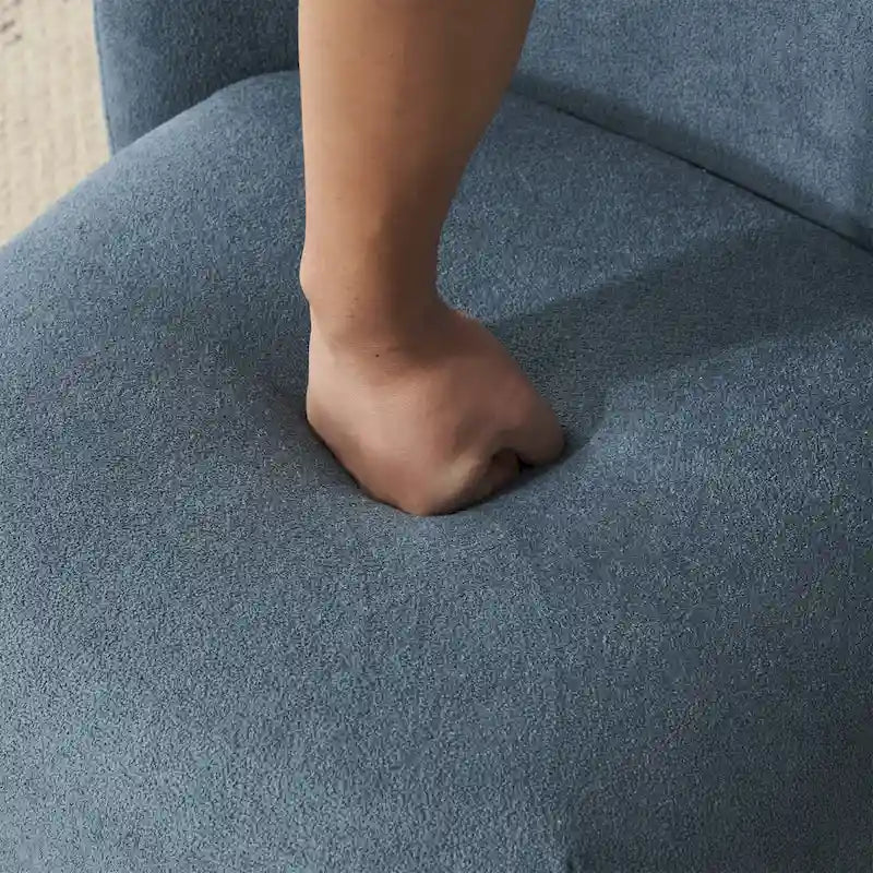 Christopher Knight Home - Fauteuil d'appoint moderne Eliana en tissu peluche avec dossier et pieds incurvés