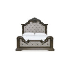 Lit capitonné Signature Design by Ashley Maylee, marron foncé/gris