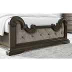Lit capitonné Signature Design by Ashley Maylee, marron foncé/gris