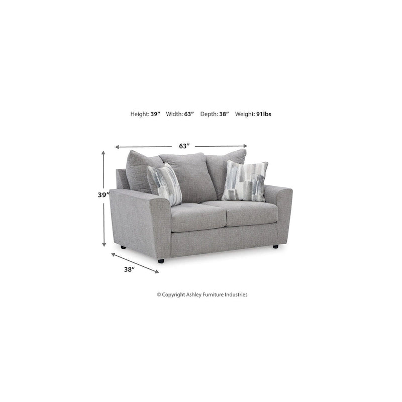 Ensemble rembourré 2 pièces Signature Design by Ashley Stairatt gris – 86 L x 38 P x 39 H