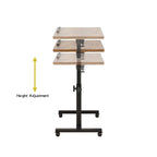 Table à roulettes réglable en hauteur - 23,6P x 15,9L x 35H