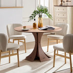 Lot de 2 chaises de salle à manger en bois avec coque tapissée