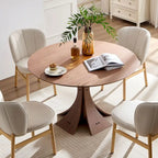 Lot de 2 chaises de salle à manger en bois avec coque tapissée