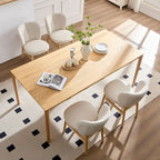 Lot de 2 chaises de salle à manger en bois avec coque tapissée