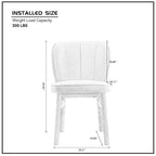 Lot de 2 chaises de salle à manger en bois avec coque tapissée