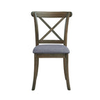 Chaises de salle à manger en bois avec dossier en X - Lot de 2