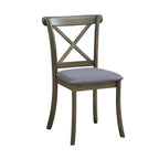 Chaises de salle à manger en bois avec dossier en X - Lot de 2
