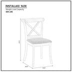 Chaises de salle à manger en bois avec dossier en X - Lot de 2