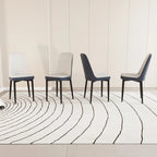 Lot de 4 chaises de salle à manger avec pieds en métal