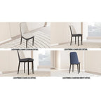 Lot de 4 chaises de salle à manger avec pieds en métal