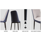 Lot de 4 chaises de salle à manger avec pieds en métal