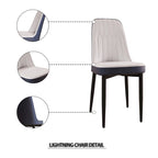 Lot de 4 chaises de salle à manger avec pieds en métal