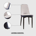 Lot de 4 chaises de salle à manger avec pieds en métal