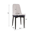 Lot de 4 chaises de salle à manger avec pieds en métal