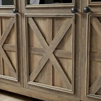 Grand buffet à 3 portes, meuble de rangement, bar à vin, buffet, table de café, bar à vin, meuble de rangement