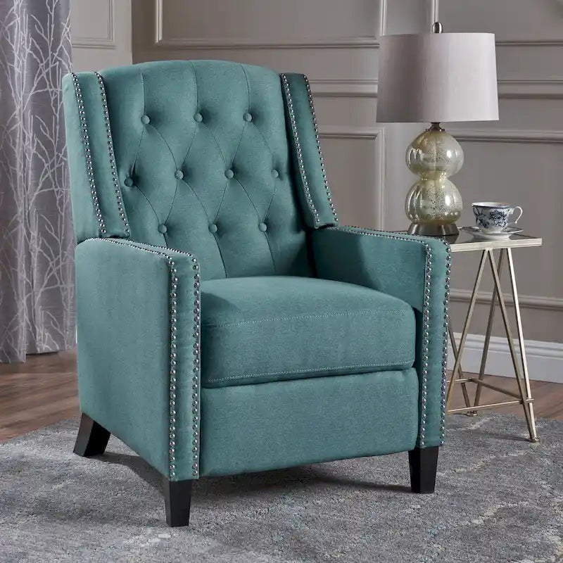 Fauteuil inclinable classique en tissu, élégant pour le salon ou la chambre à coucher