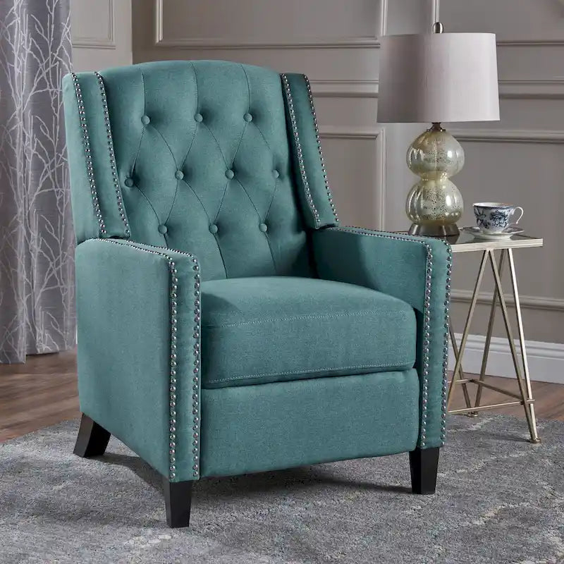 Fauteuil inclinable classique en tissu, élégant pour le salon ou la chambre à coucher