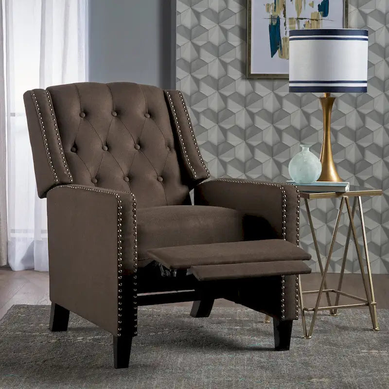 Fauteuil inclinable classique en tissu, élégant pour le salon ou la chambre à coucher